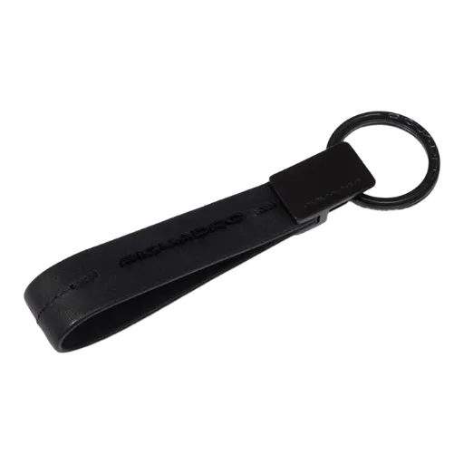 -PIQUADRO Portachiavi in Pelle e Metallo PC4855W135/N Nero