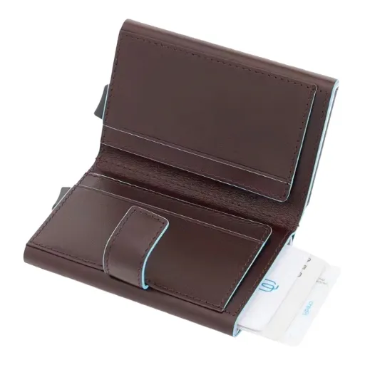 -PIQUADRO Portafoglio e Carte di Credito Pelle Mogano PP5961B2R MO