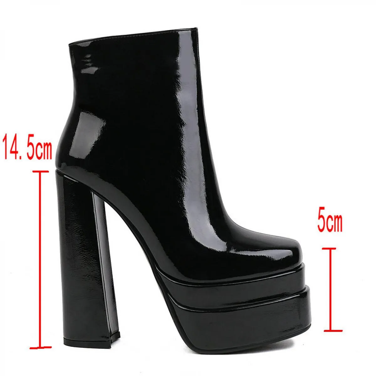 2022 Big Size 34 43 Tacchi alti Scarpe da donna Moda Punta tonda Piattaforma Donna Autunno Inverno Stivaletti Nero Beige Apri