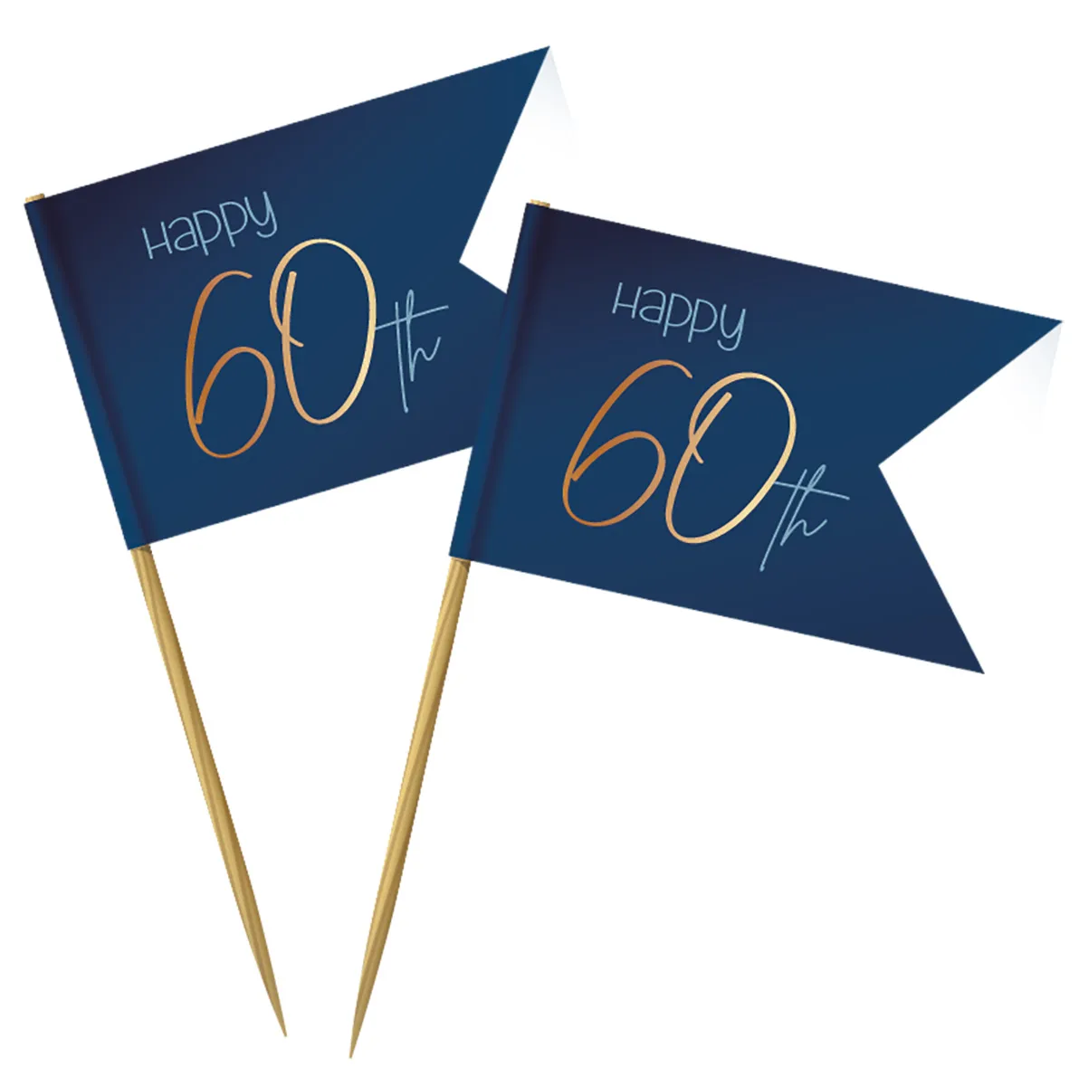 36 stuzzicadenti 60° compleanno blu