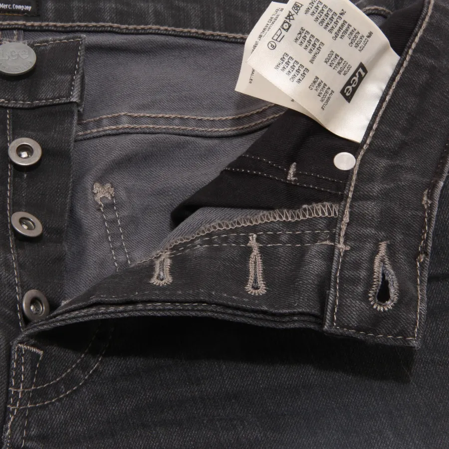 3658P bermuda  jeans nero LEE pantaloni uomo shorts men