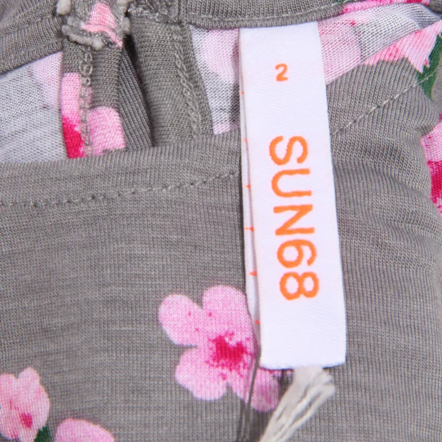 8248V  maglia bimba SUN 68 viscose dove grey/rose t-shirt girl kid