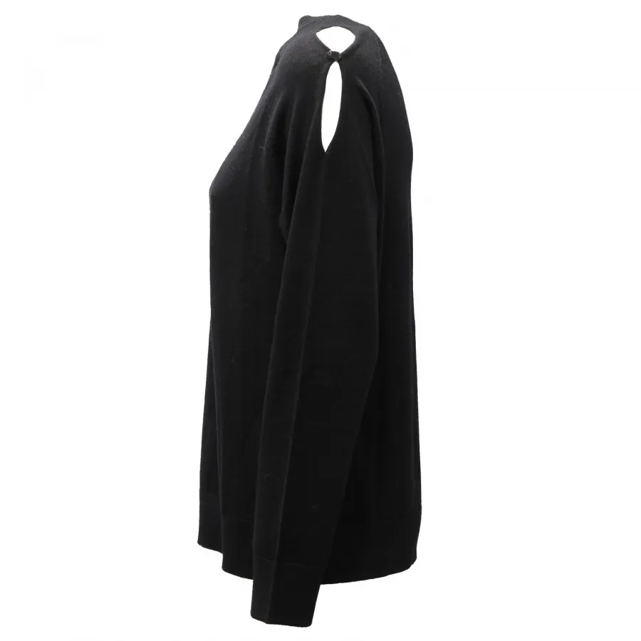 9110AE maglione donna SEVENTY black wool sweater woman