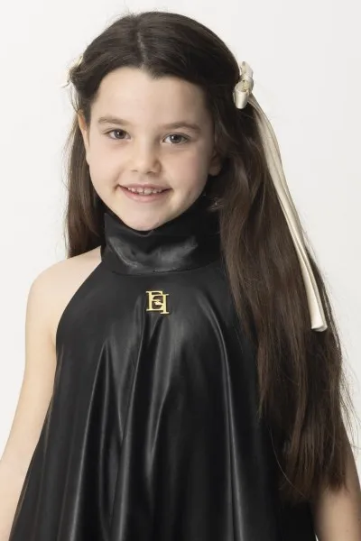 Abito in ecopelle svasato Black