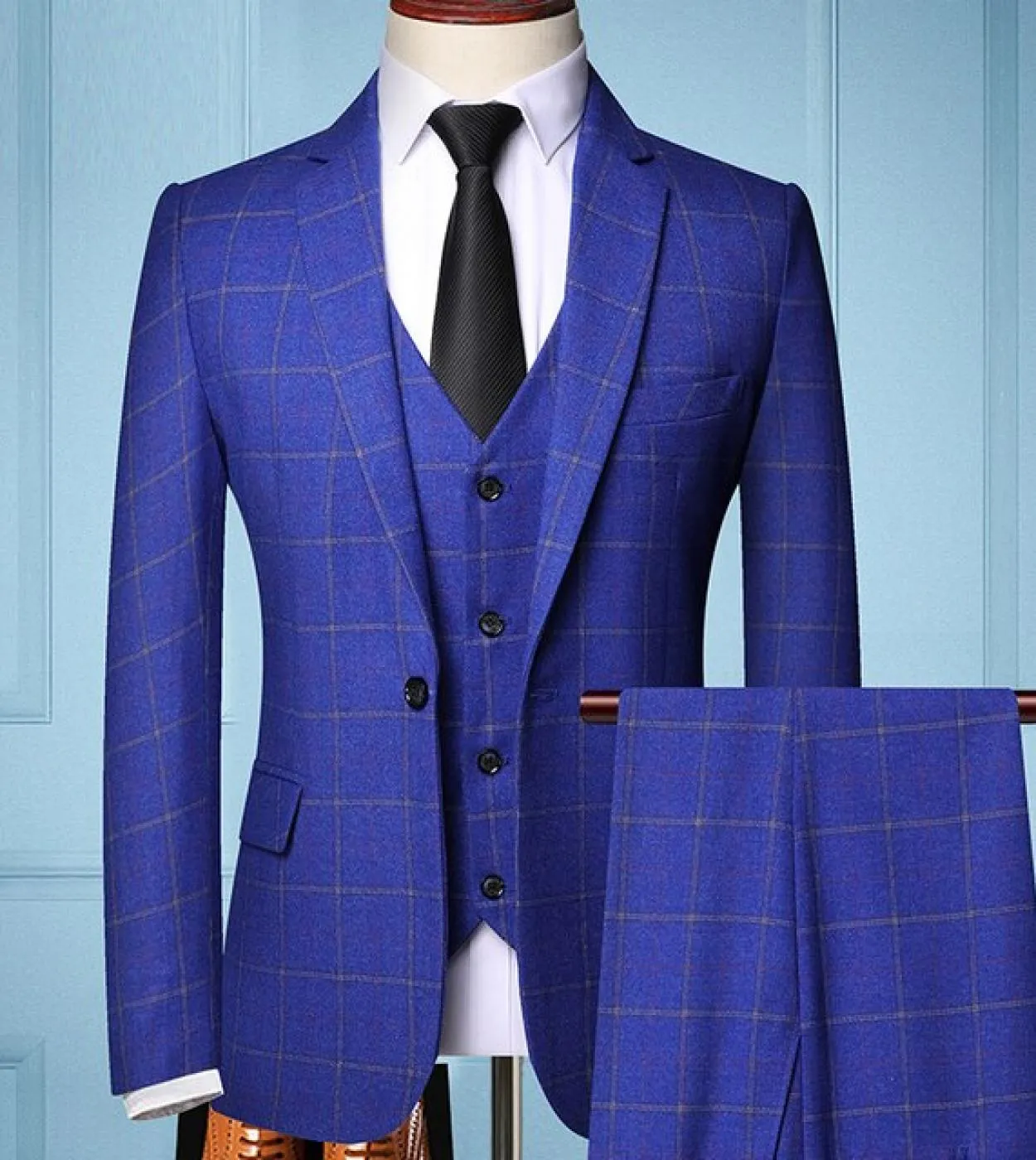 Abito scozzese formale da uomo in tre pezzi per abito da sposa scozzese da boutique di moda da uomo giacca  gilet  pantaloni