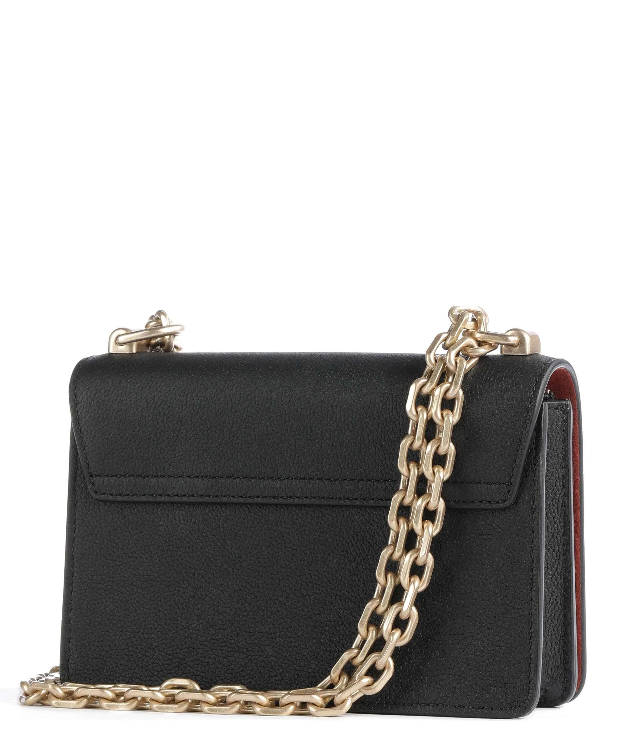  Aigner Leeloo S Borsa a spalla pelle di vacchetta grana nero  