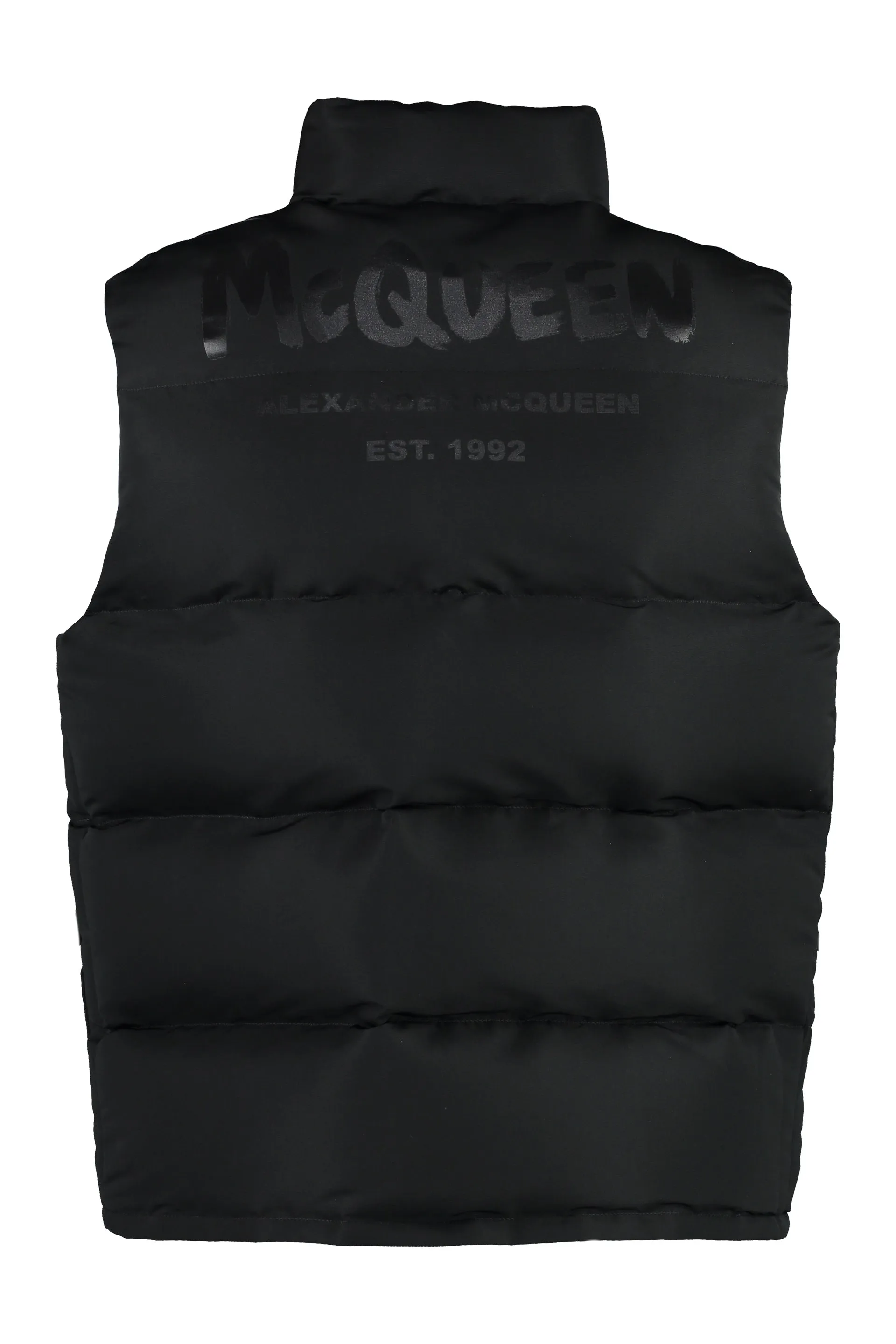 Alexander McQueen Gilet imbottito Graffiti Puffer con chiusura a zip