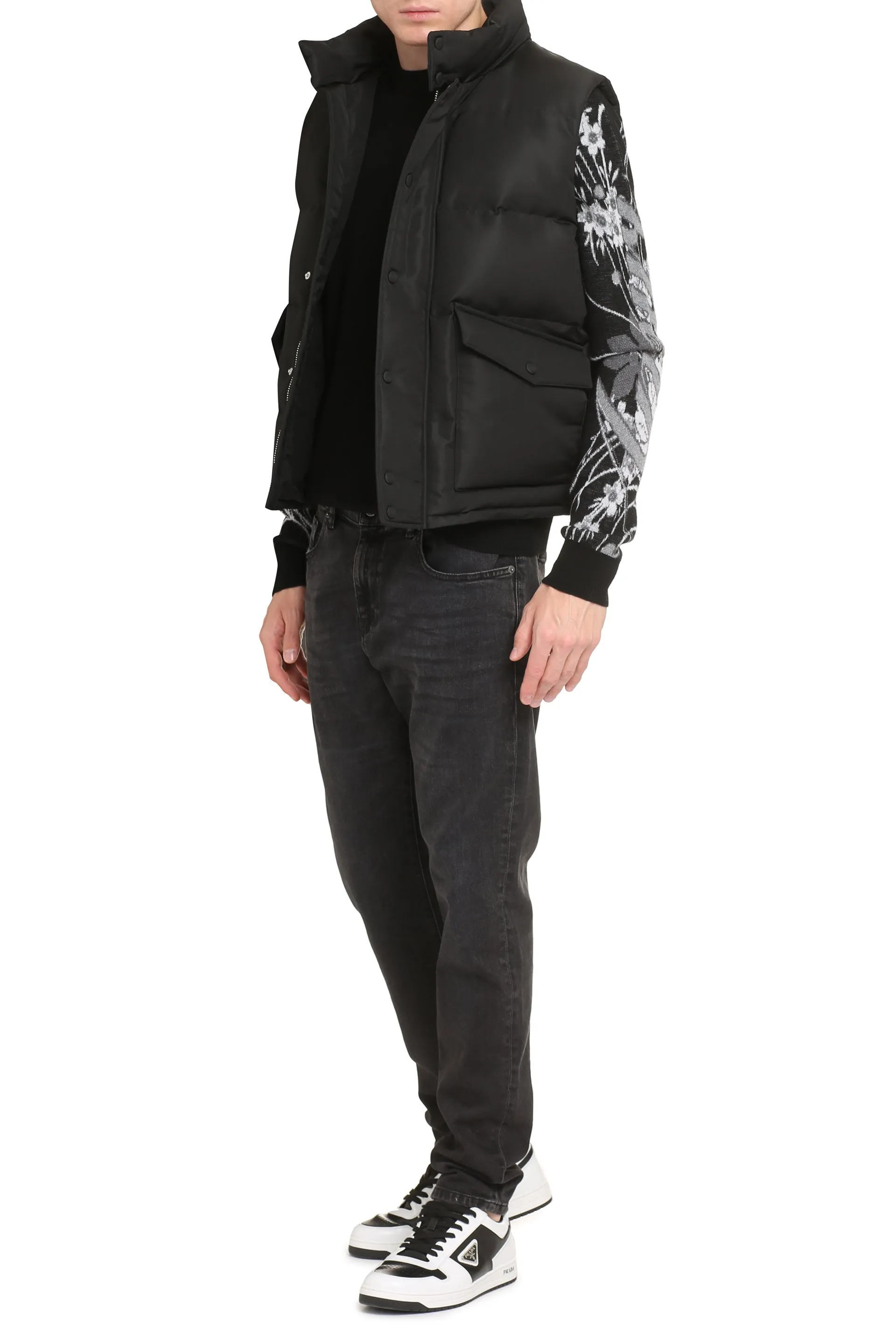 Alexander McQueen Gilet imbottito Graffiti Puffer con chiusura a zip