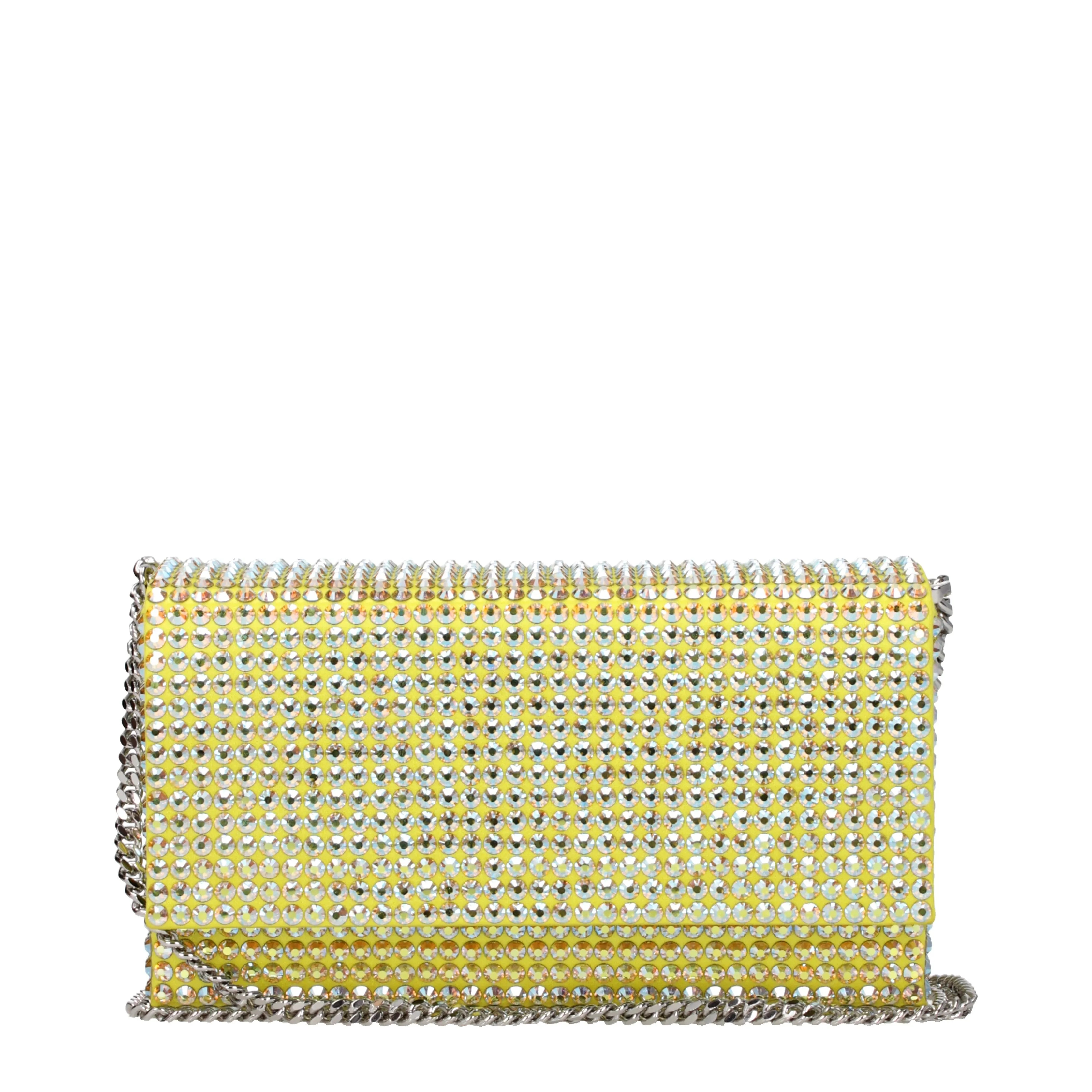 Amina Muaddi Pochette Paloma Donna Raso Giallo