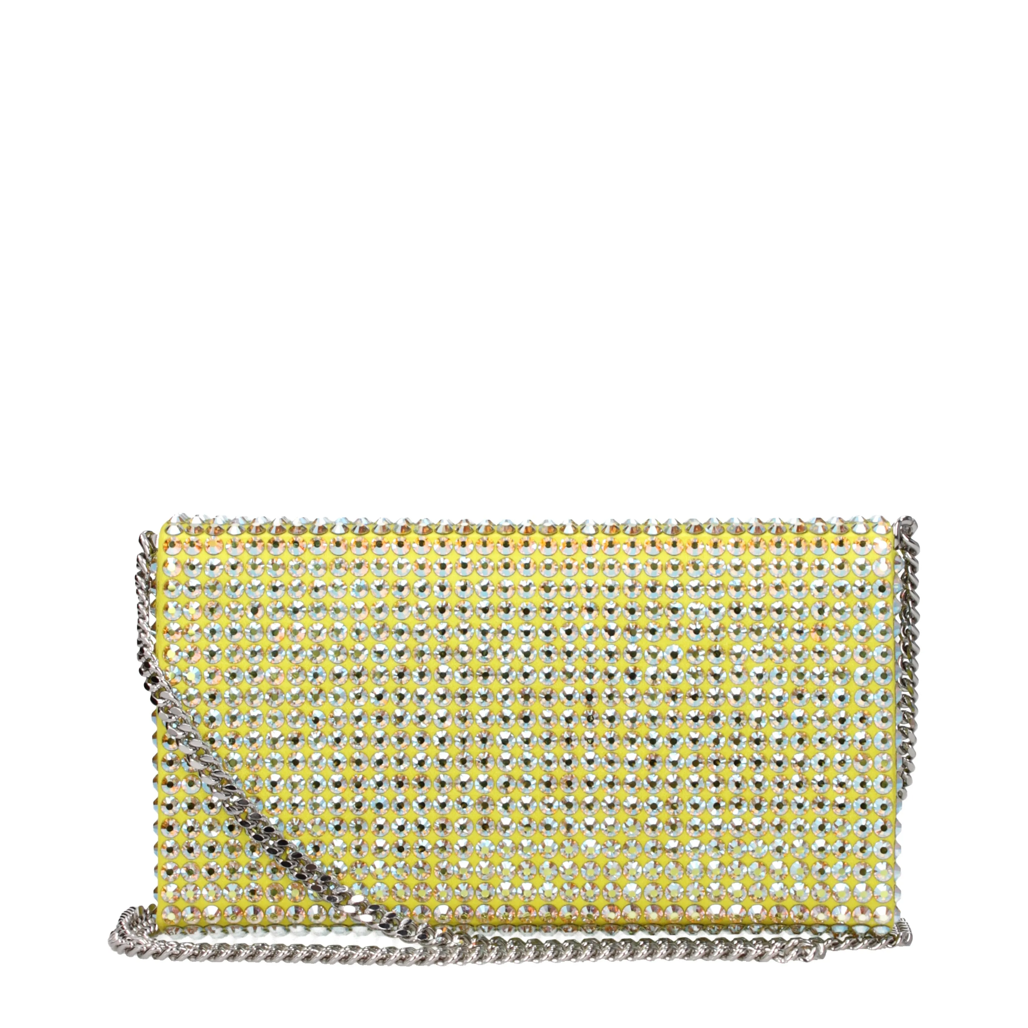 Amina Muaddi Pochette Paloma Donna Raso Giallo