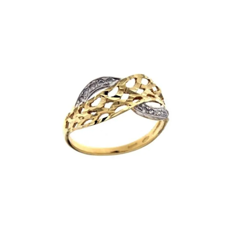 Anello Donna Oro Giallo e Bianco 803321732007