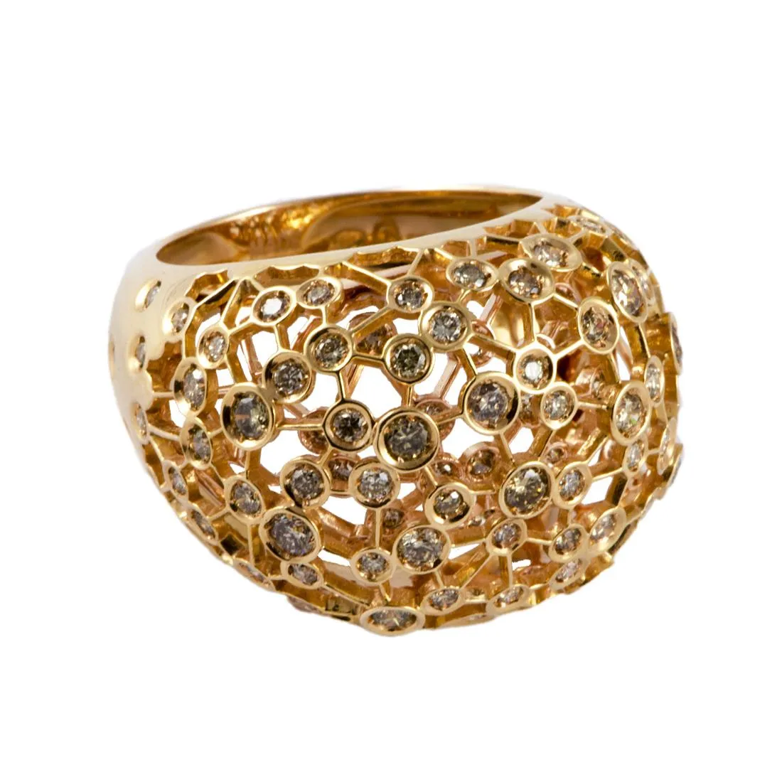 ANELLO IN ORO ROSA CON DIAMANTI CT 1,39 MIS 14