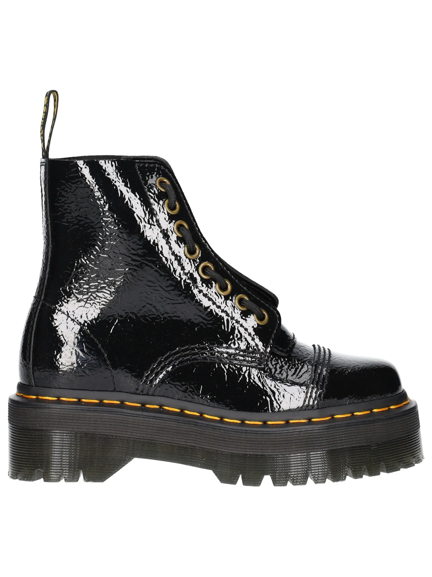 Anfibio Dr Martens Sinclair Distressed Patent da donna nero