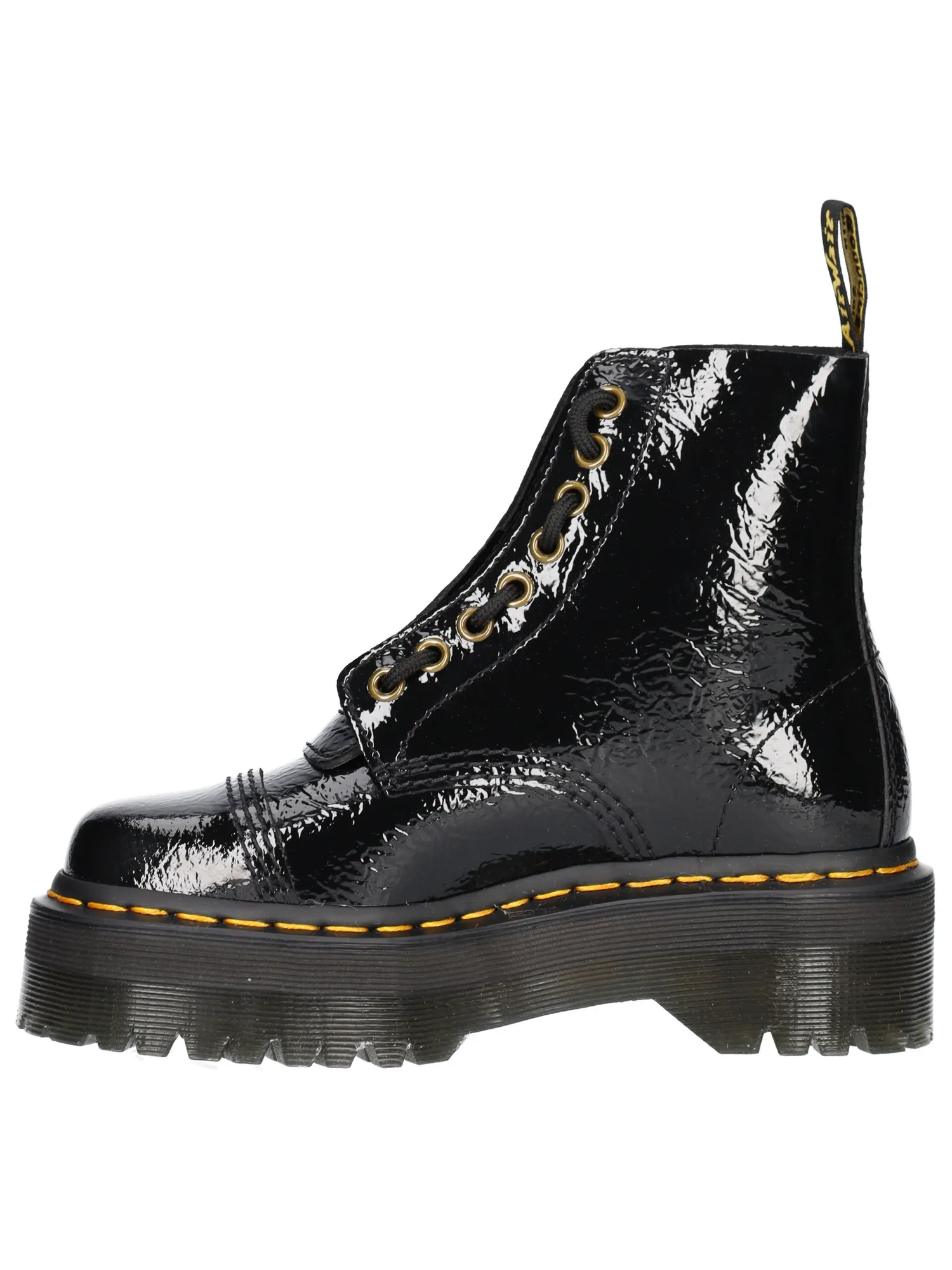 Anfibio Dr Martens Sinclair Distressed Patent da donna nero