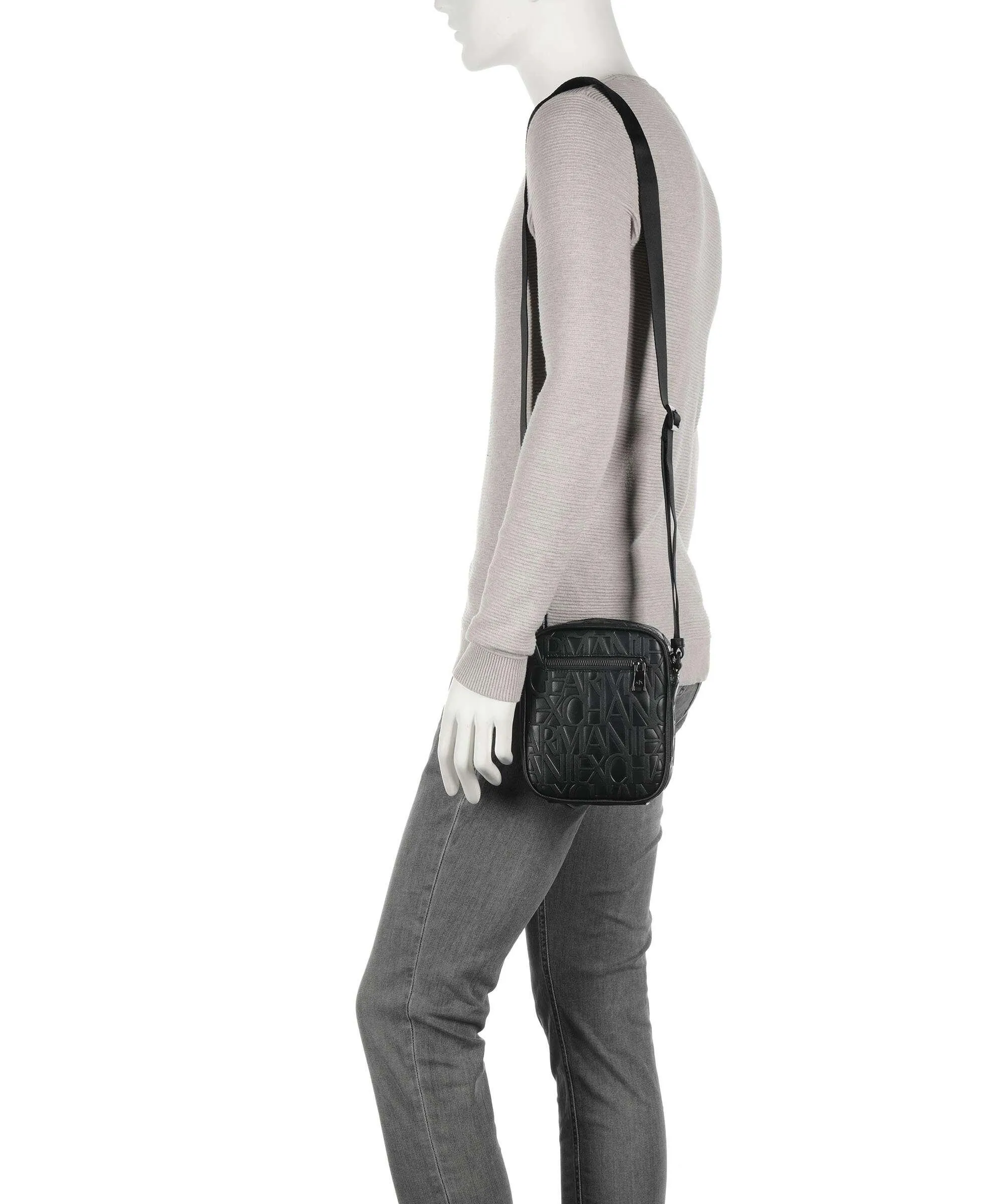  Armani Exchange Borsa a tracolla pelle sintetica nero  