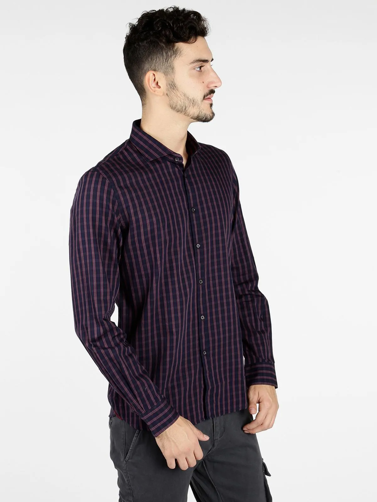 B-Style Chemise en coton coupe classique