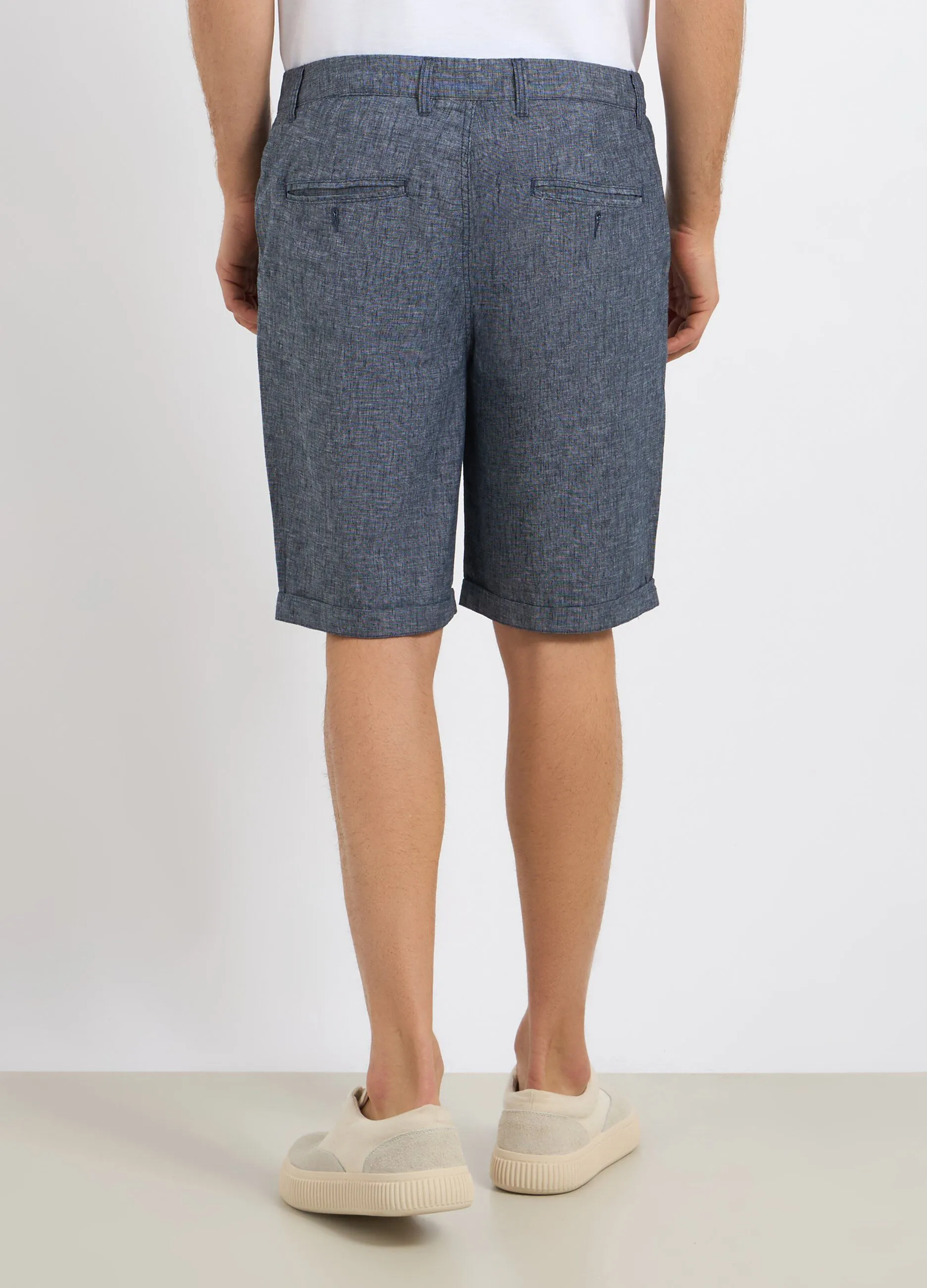 Bermuda in misto lino uomo
