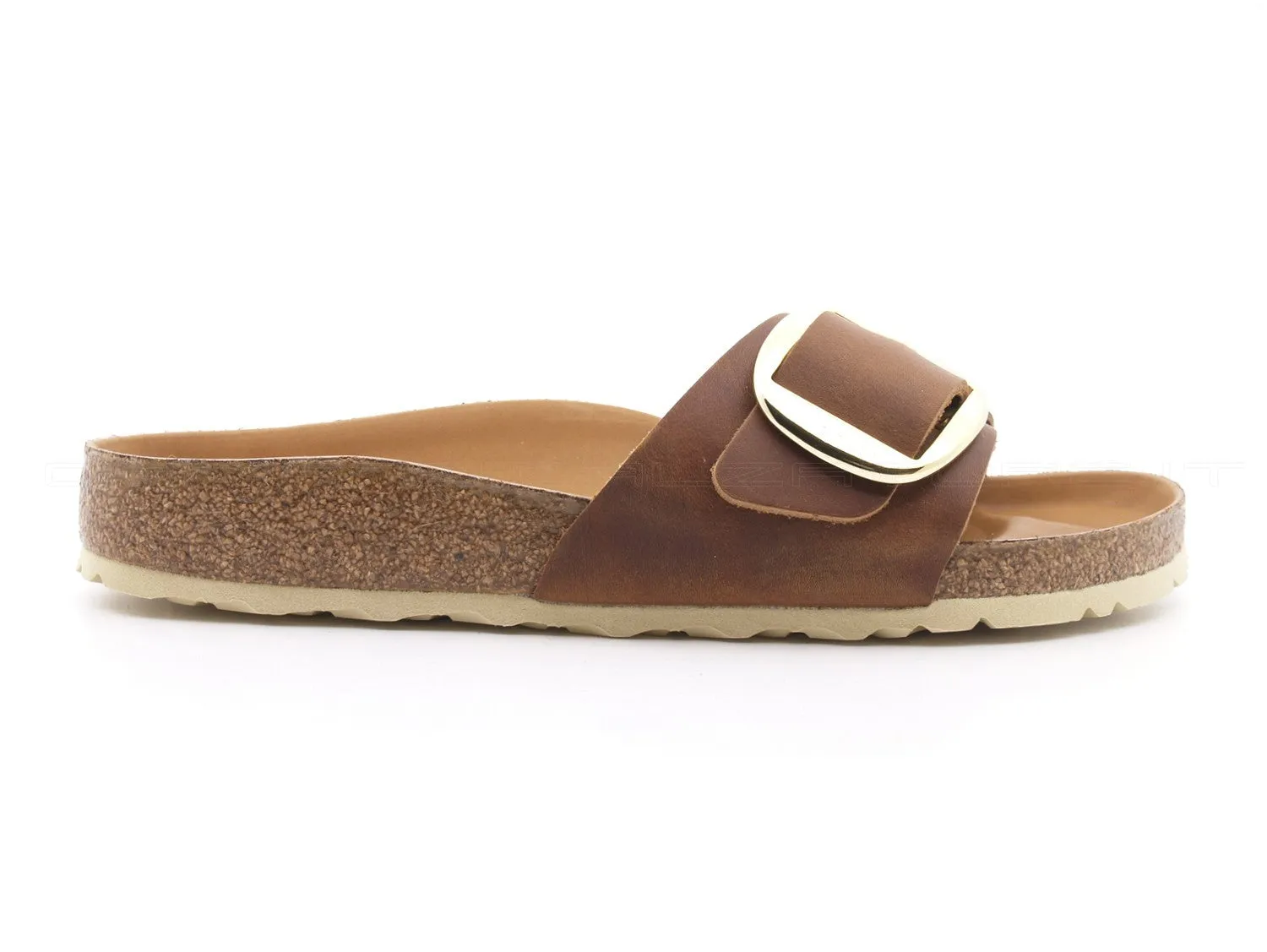 Birkenstock Madrid ciabatte pelle big buckle