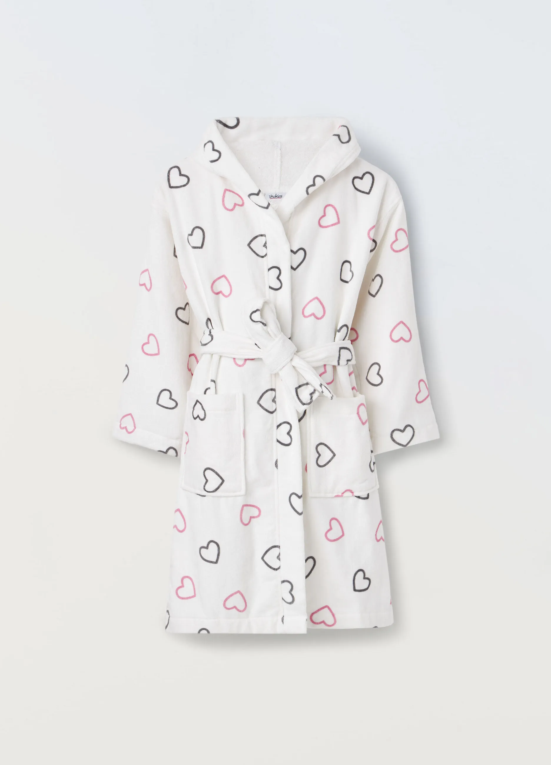 BLUKIDS  Accappatoio in puro cotone velours ragazza