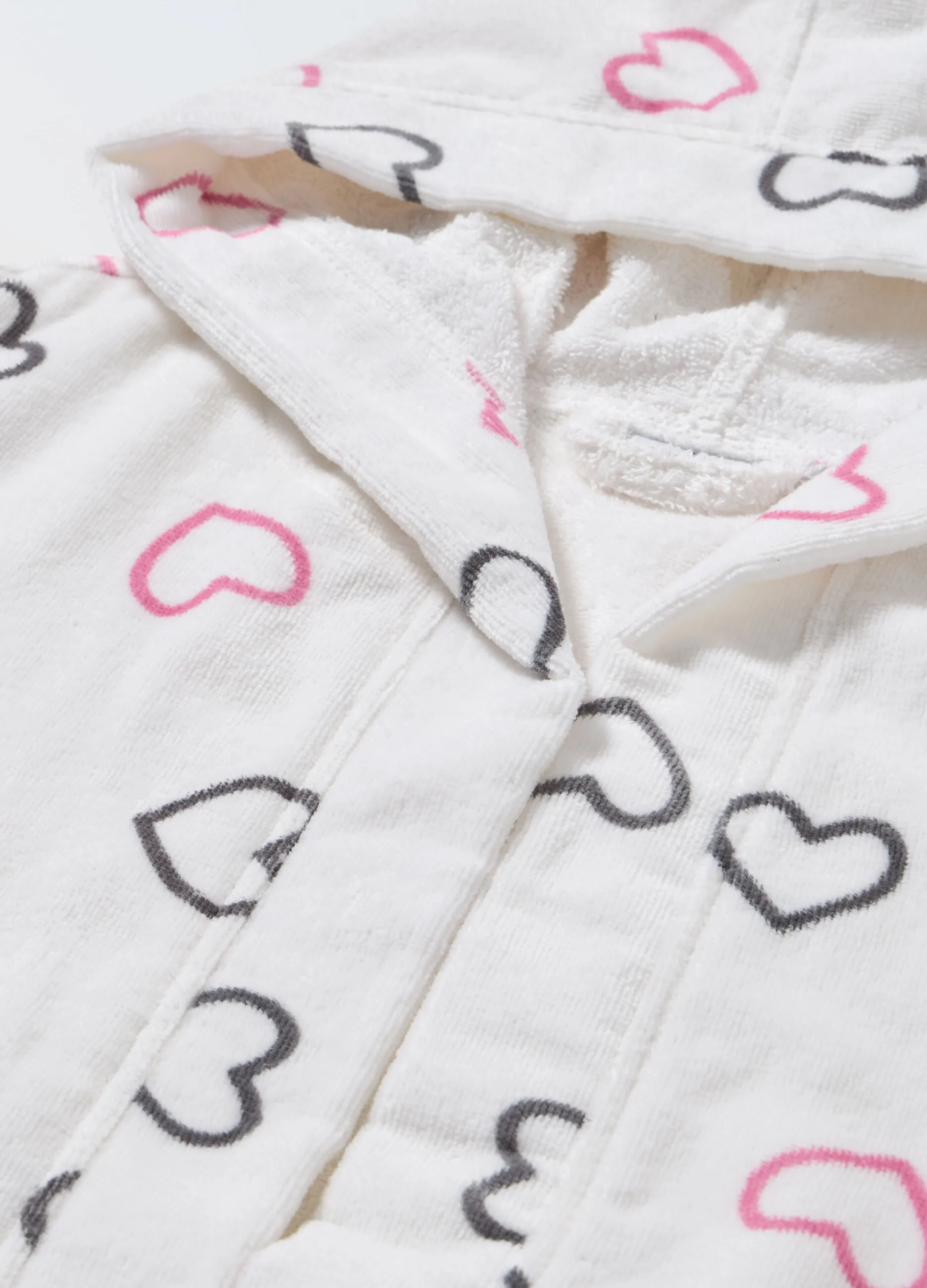 BLUKIDS  Accappatoio in puro cotone velours ragazza