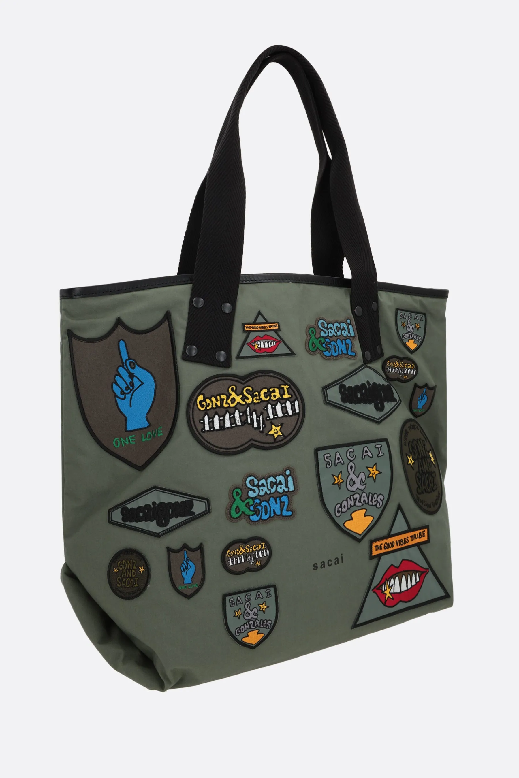  borsa tote Gonz Multi Patch large in nylon  