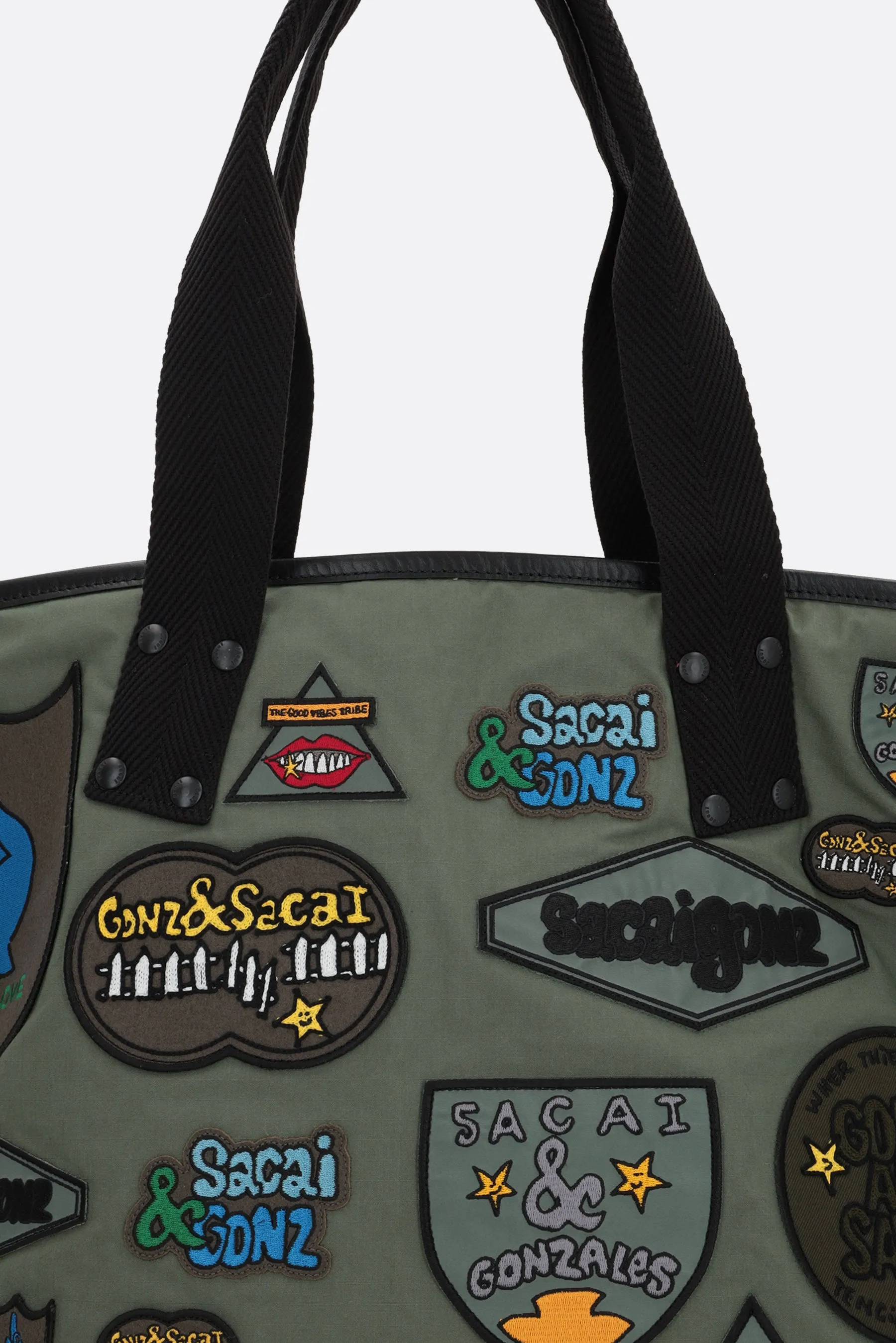  borsa tote Gonz Multi Patch large in nylon  