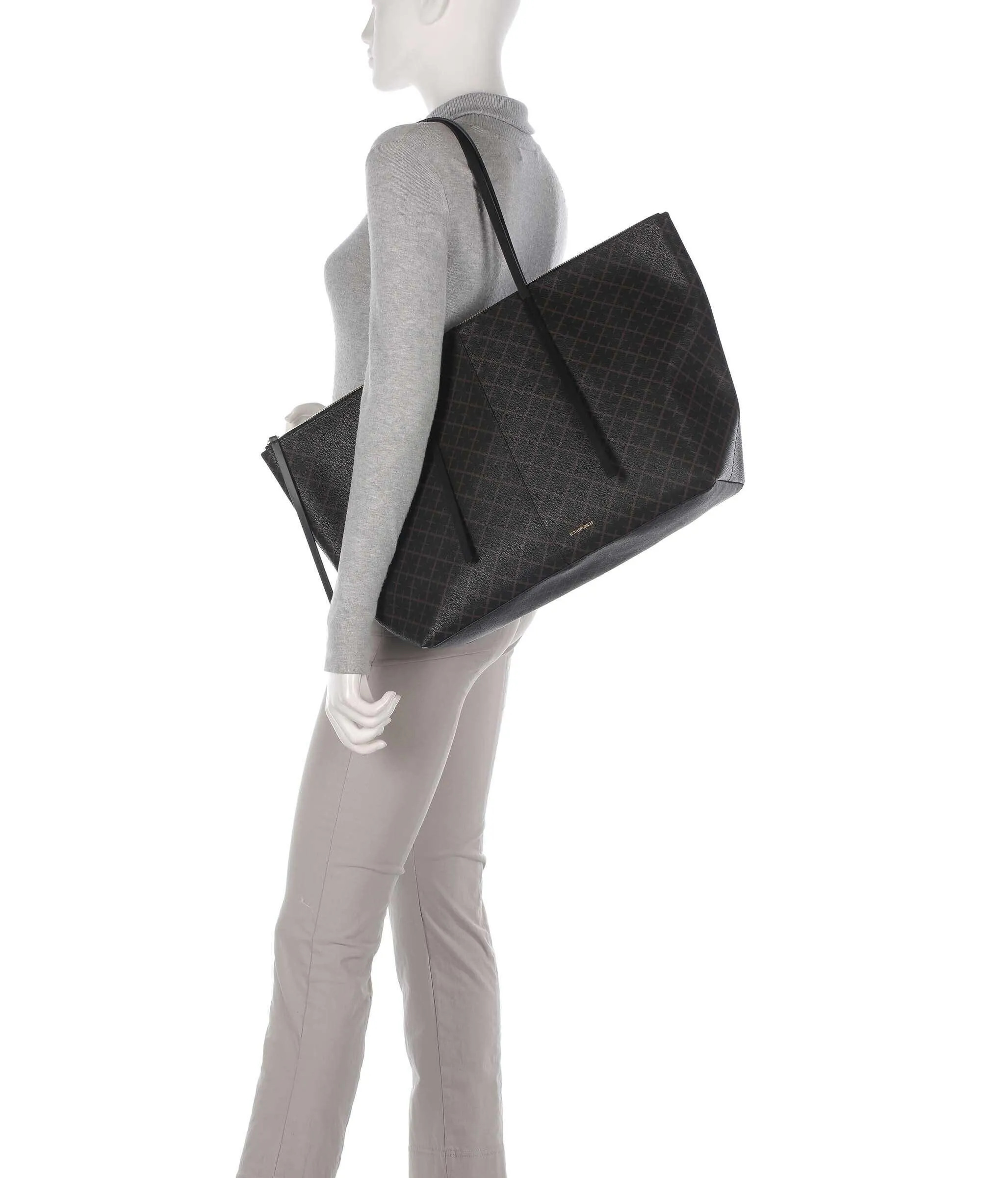  by Malene Birger Luze Borsa shopper plastica marrone scuro  
