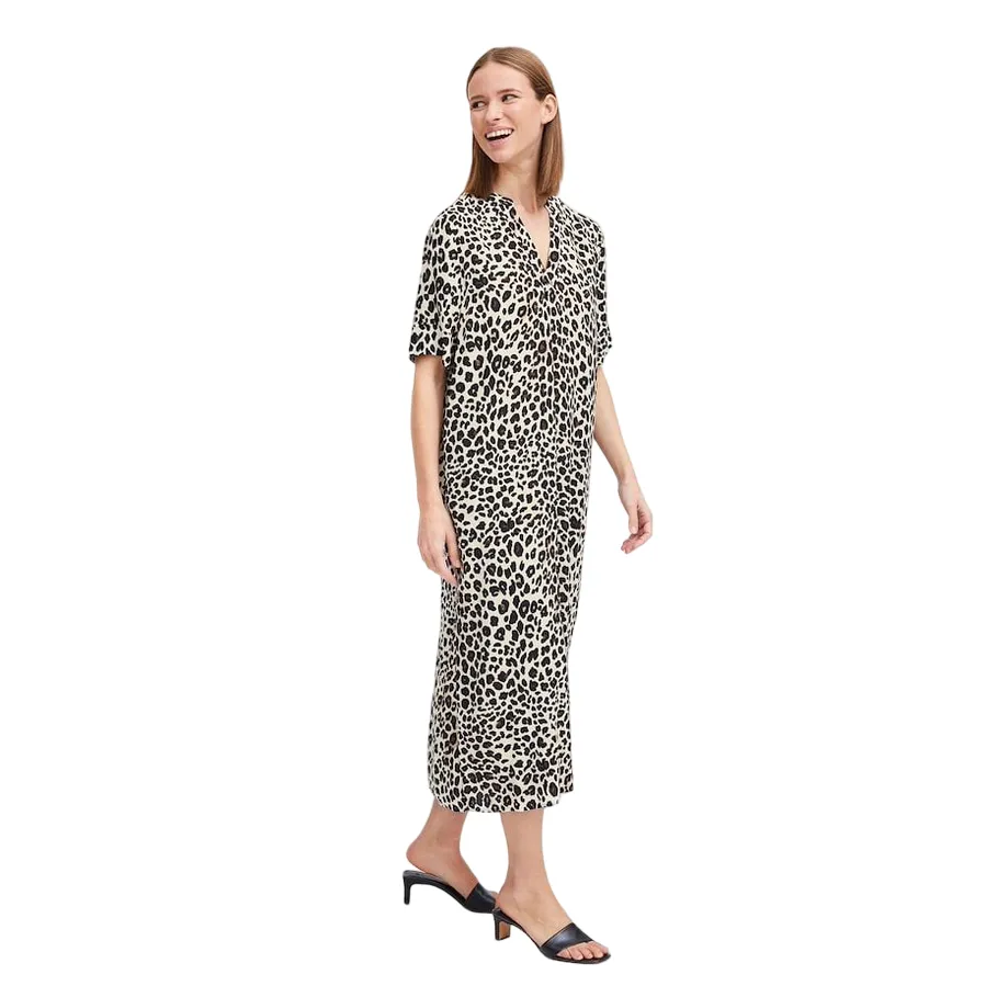 b.young abito da donna Bymmjoella 20814539 202956 nero leopardato