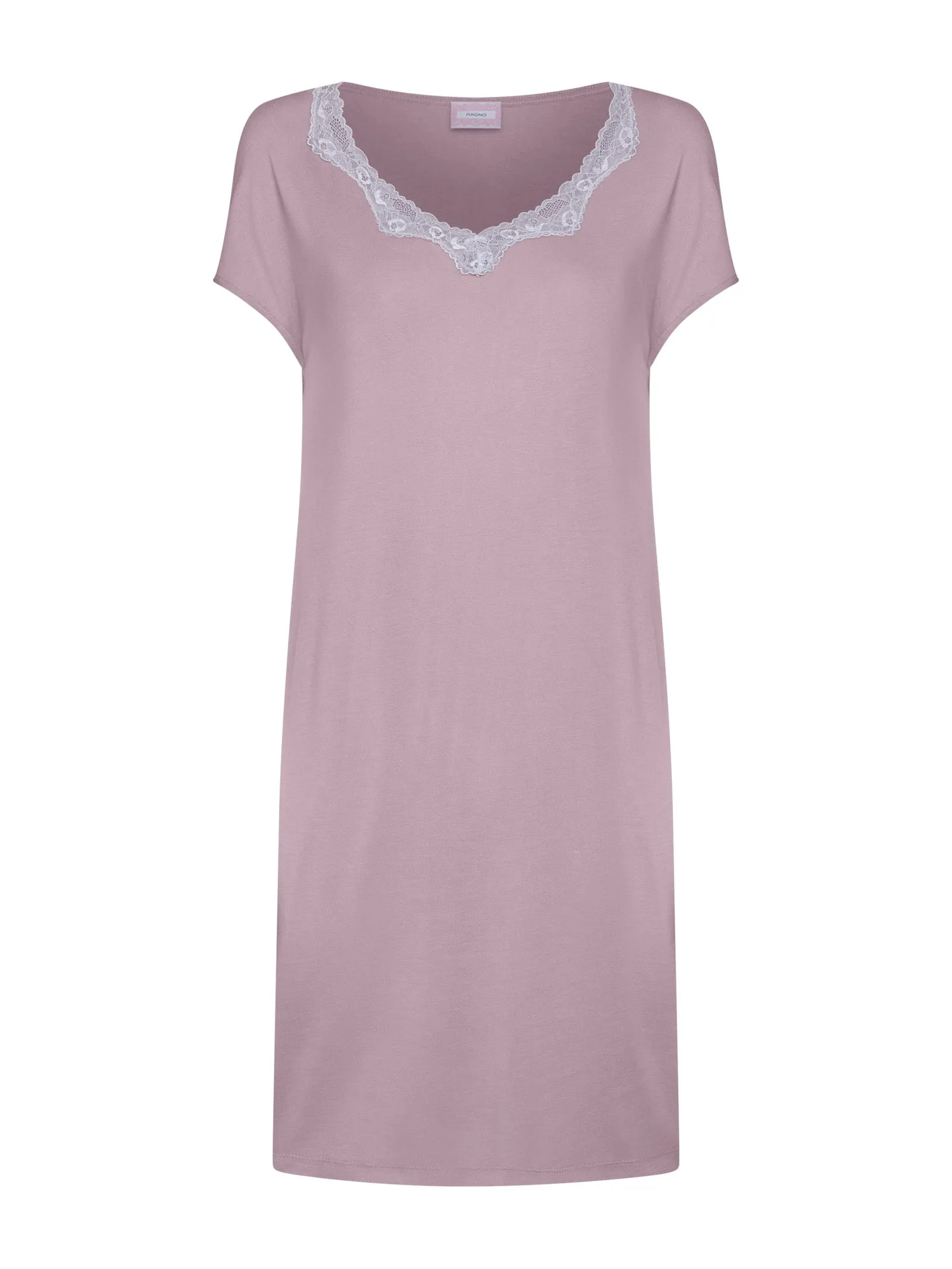 Camicia da notte girocollo lunga in Jersey di modal - Sea Fog