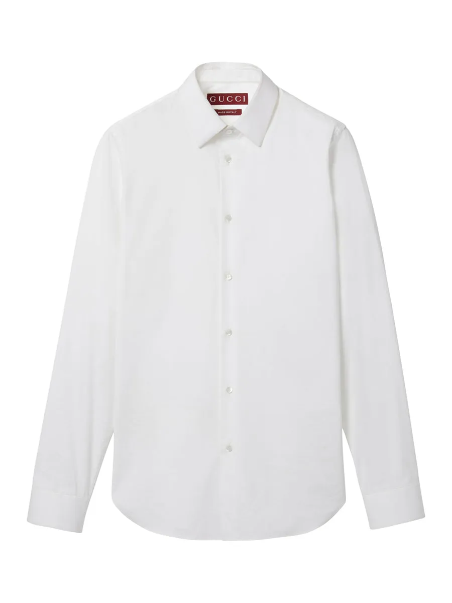 CAMICIA IN POPELINE DI COTONE STRETCH