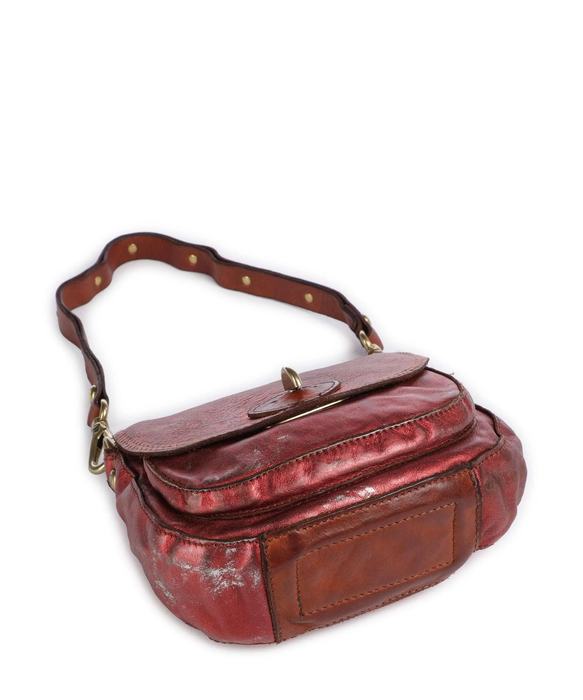  Campomaggi Borsa a tracolla pelle bovina rosso  