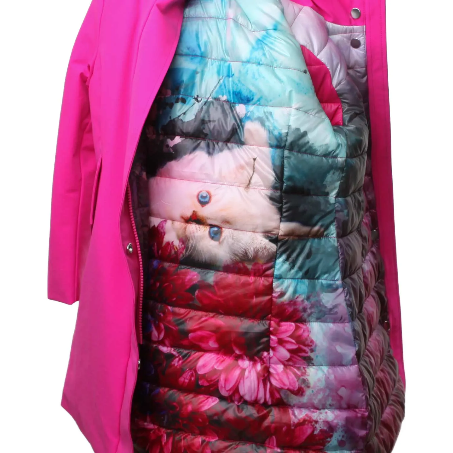 Cappotto Magenta Fluo Bambina E Teen