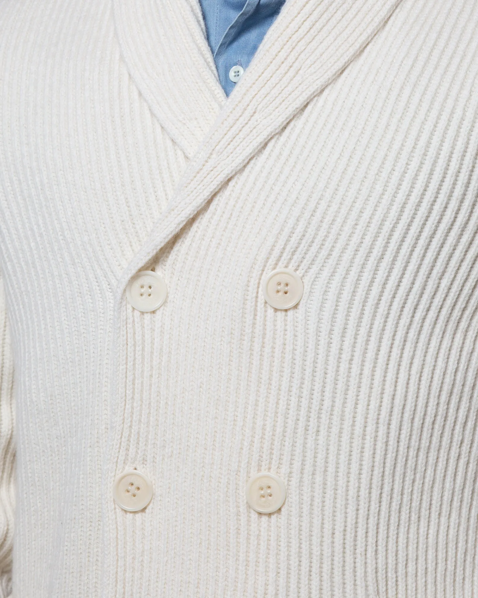 Cardigan doppio petto in lana e cashmere