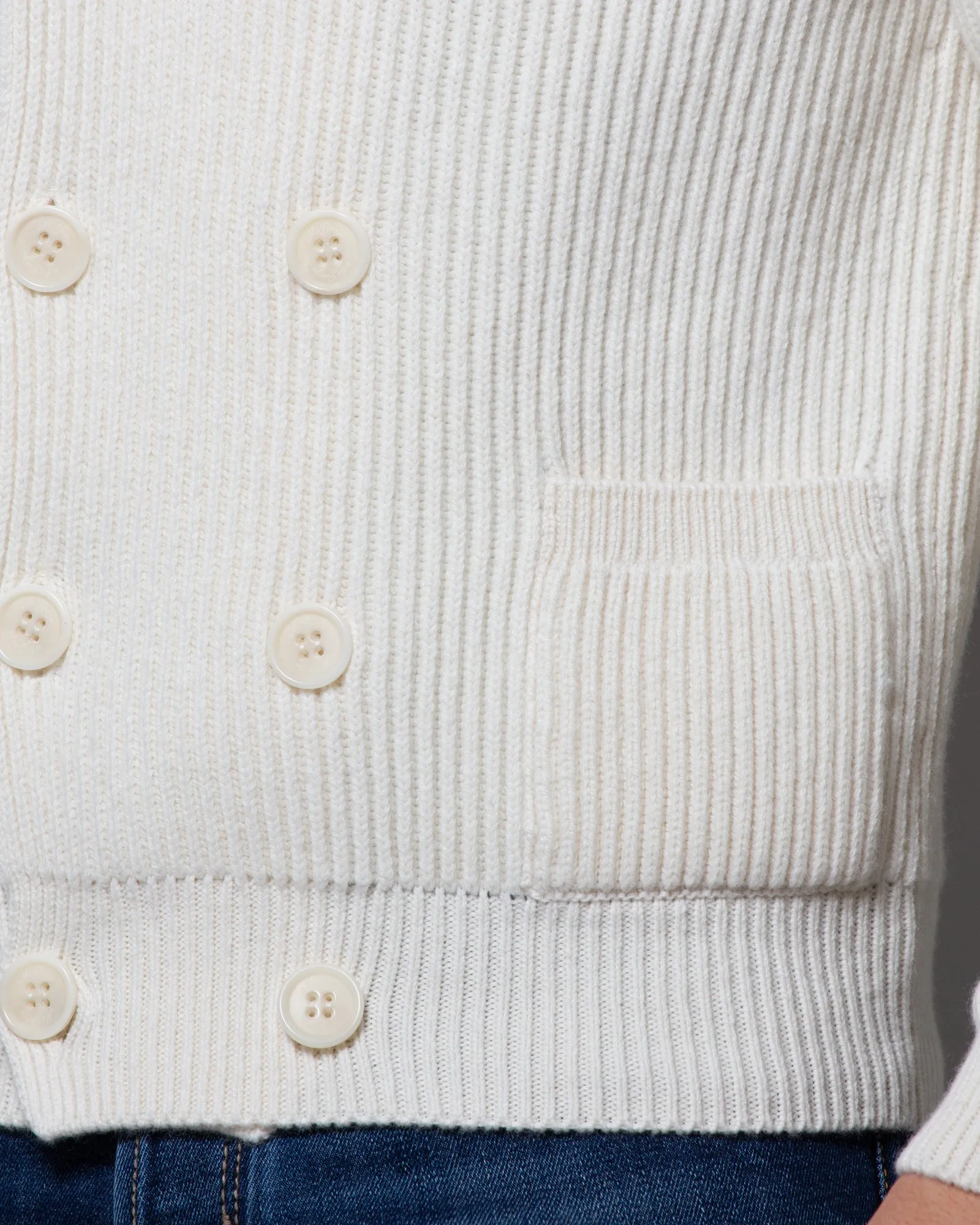 Cardigan doppio petto in lana e cashmere