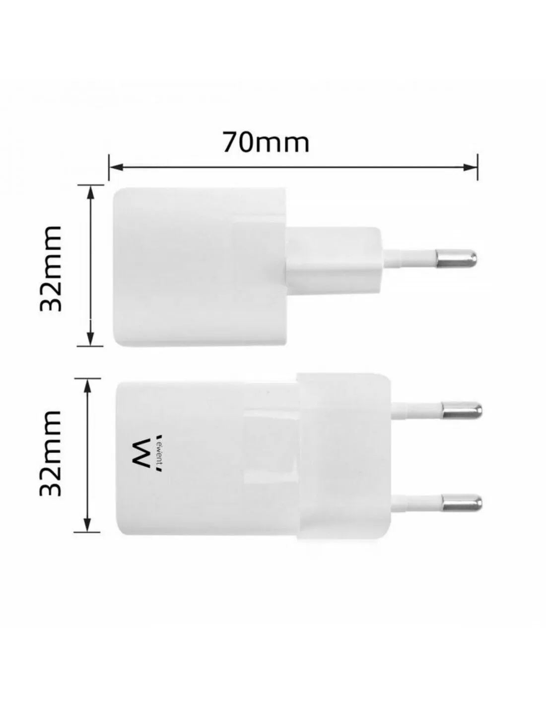 Caricabatterie da Parete Ewent EW1322 Bianco 33 W