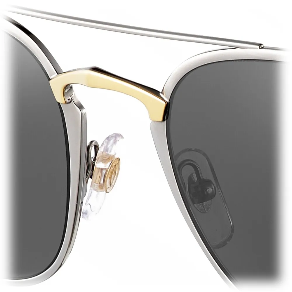 Cartier - Rettangolare - Finitura Nero Champagne Oro - C de Cartier Collection - Occhiali da Sole - Cartier Eyewear