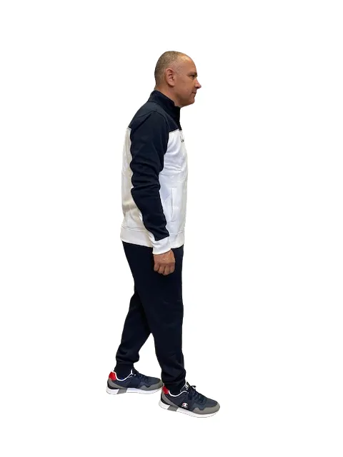 Champion men's sweatshirt with hood 218118 WW001 white-navy