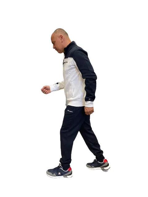 Champion men's sweatshirt with hood 218118 WW001 white-navy