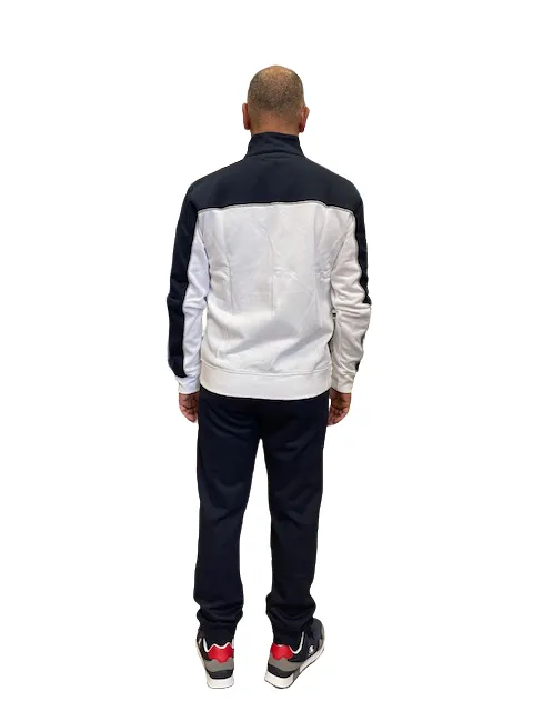 Champion men's sweatshirt with hood 218118 WW001 white-navy