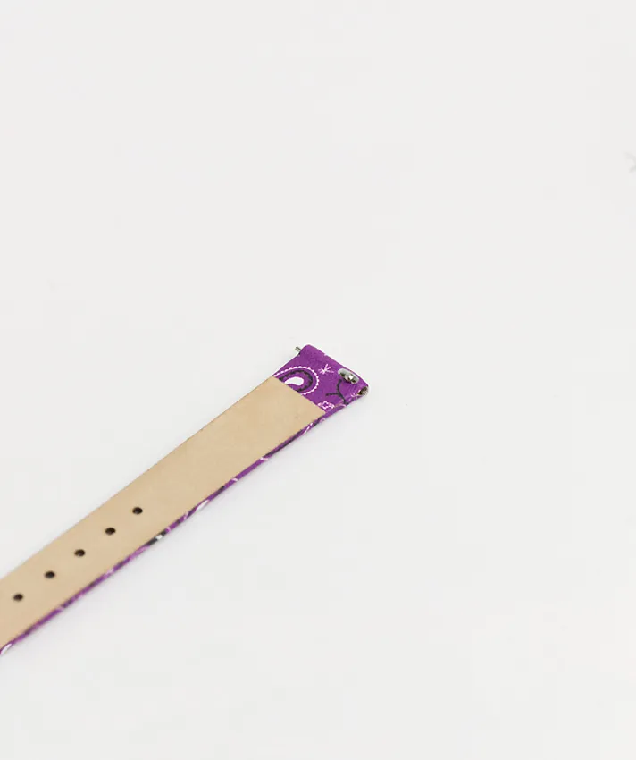CINTURINO PELLE BANDANA VIOLA