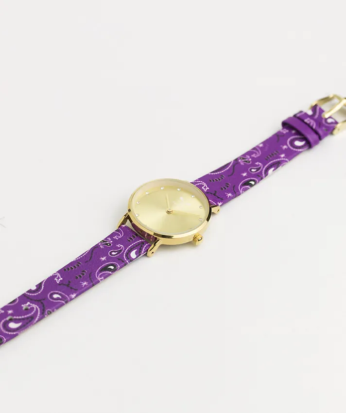 CINTURINO PELLE BANDANA VIOLA