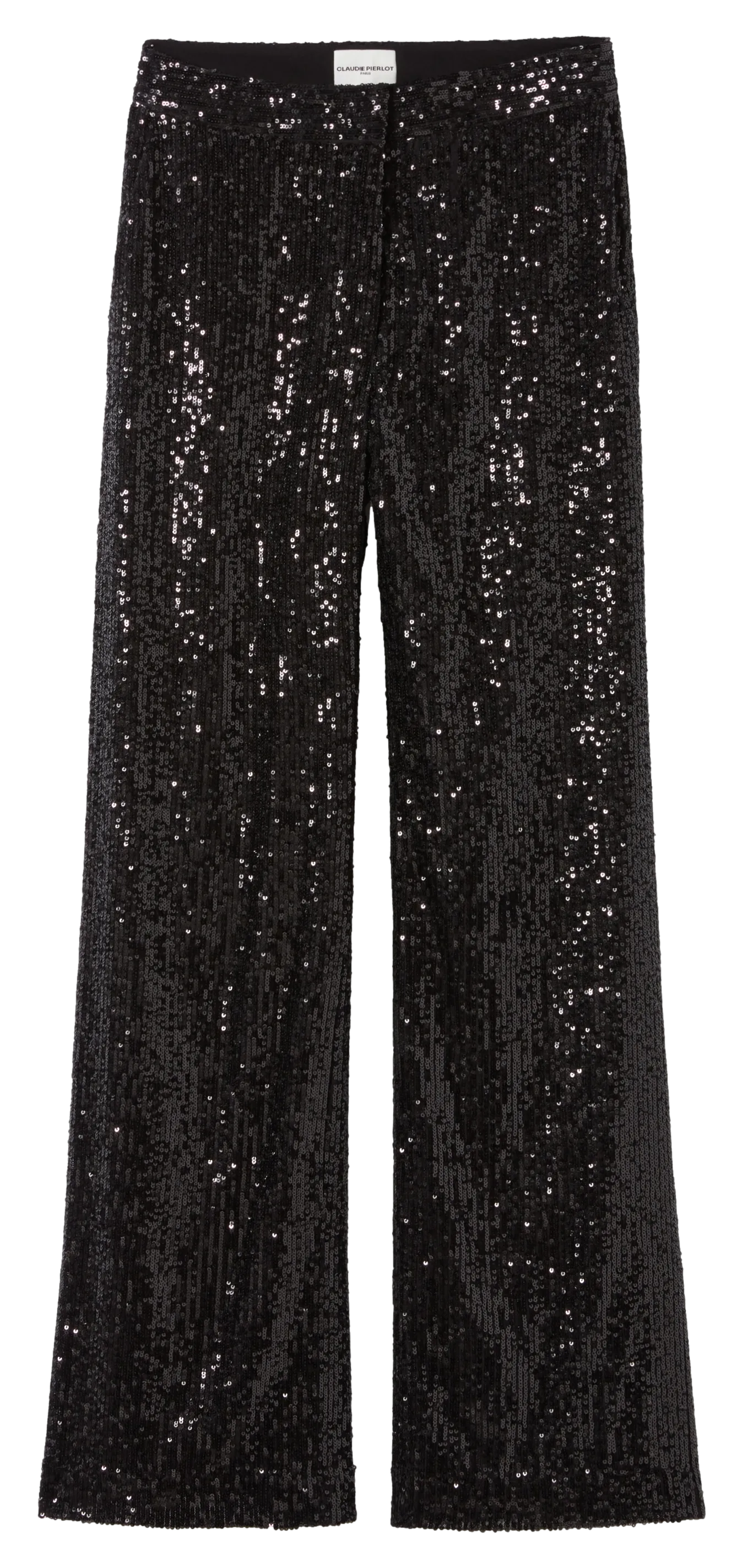  CLAUDIE PIERLOT   Pantaloni a zampa con paillettes | Nero