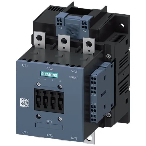 Contattore Siemens, serie 3RT, 3 poli, 2 NO + 2 NC, 65 A, 90 kW, bobina 240 → 277 V