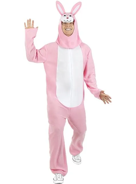 Costume da Coniglio rosa per adulto