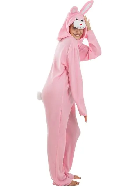 Costume da Coniglio rosa per adulto