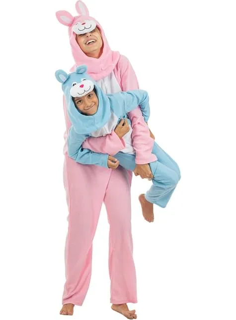 Costume da Coniglio rosa per adulto