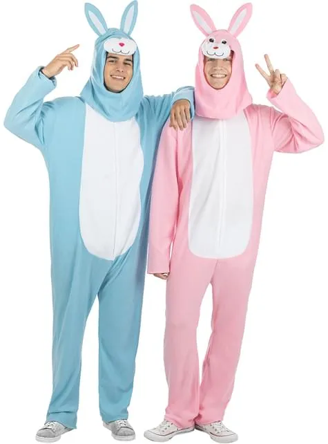 Costume da Coniglio rosa per adulto