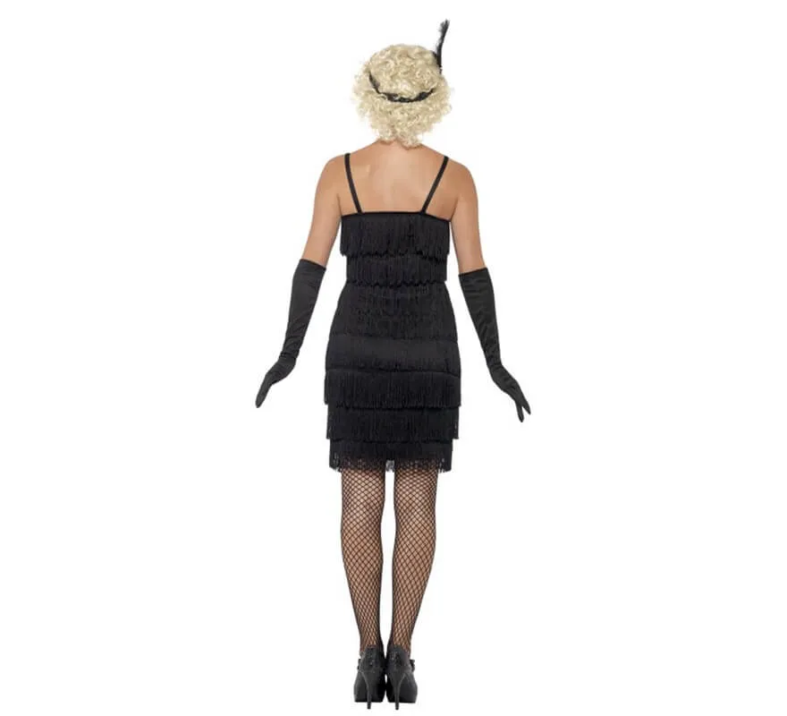 Costume da ragazza degli anni '20 nero per donna