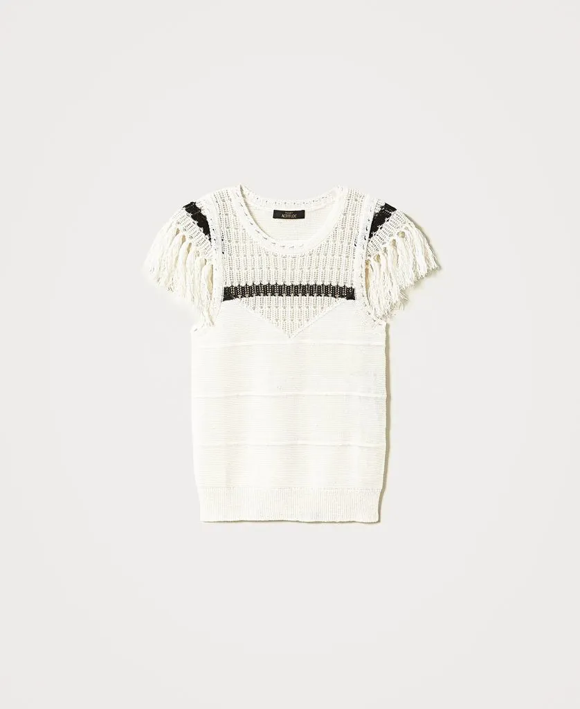 Cotton Thread Top / White