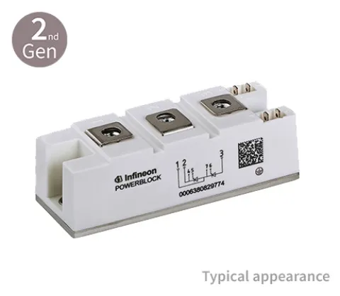 Diodo Infineon, Montaggio a vite, 180A, 1600V, Blocco ECO, Impieghi generici